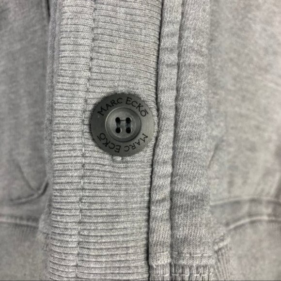 Marc Ecko Cut & Sew Grey Button Up Cardigan Sweater Sz XL - Picture 7 of 9